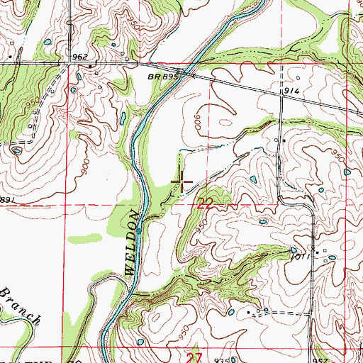 Topographic Map of Fugate Cemetery, IA