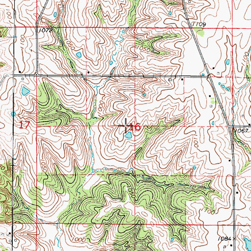 Topographic Map of Campbell Cemetery, IA