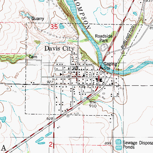 Topographic Map of Reorganized Church of Jesus Christ of Latter Day Saints, IA