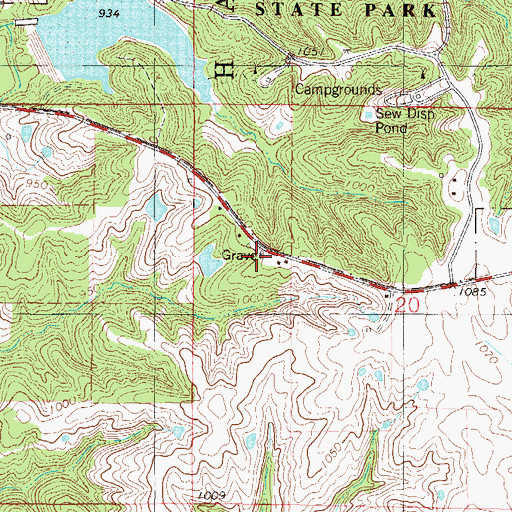 Topographic Map of Campbell Cemetery, IA