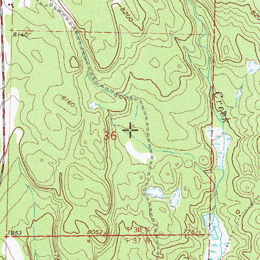 Topographic Map of Chris Park Organizational Campground, CO