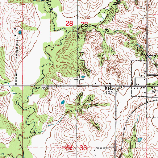 Topographic Map of Mormon Pioneer Historic Trailside Park, IA
