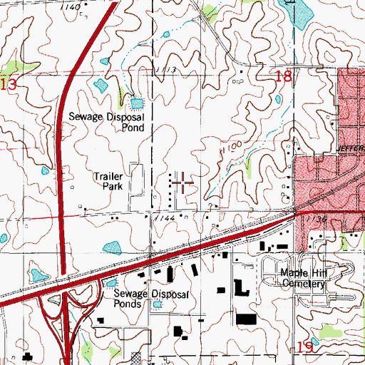 Topographic Map of Evangelical Free Church, IA
