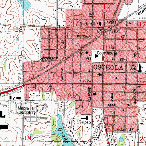 Topographic Map of The Church of Jesus Christ of Latter Day Saints, IA