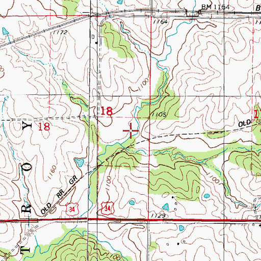 Topographic Map of Milford Post Office (historical), IA