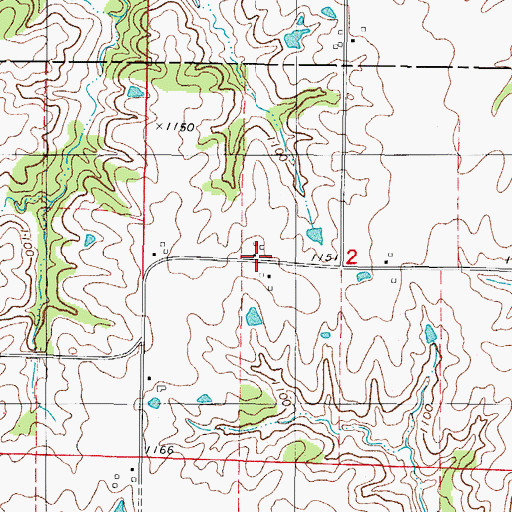 Topographic Map of Laporte Post Office (historical), IA