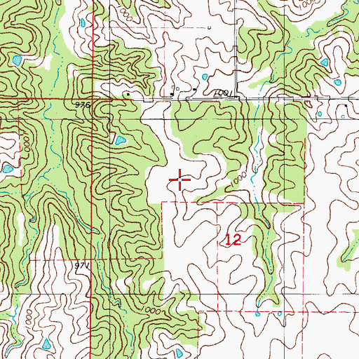 Topographic Map of Folger Post Office (historical), IA
