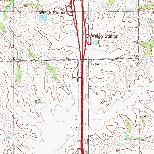 Topographic Map of Groveland (historical), IA