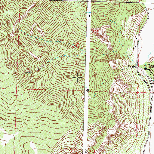 Topographic Map of Animas Overlook, CO