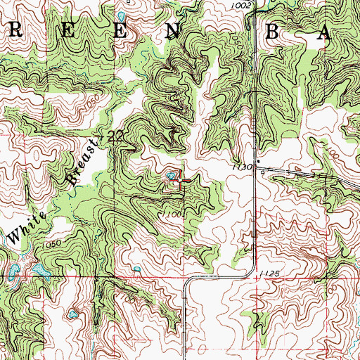 Topographic Map of Shelby Post Office (historical), IA