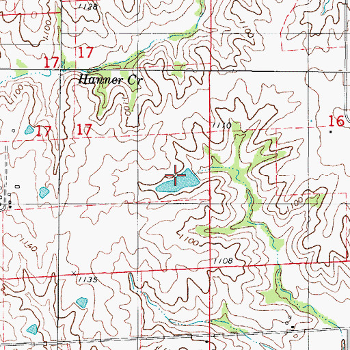 Topographic Map of Coyote Canyon Wildlife Area, IA