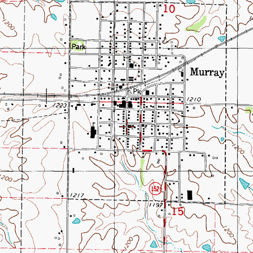 Topographic Map of Murray Baptist Church, IA