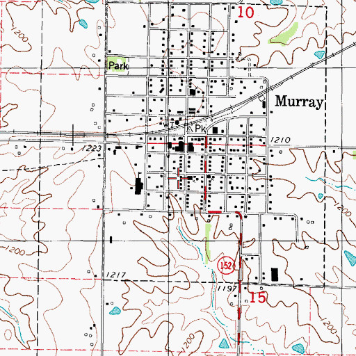 Topographic Map of Church of Christ, IA