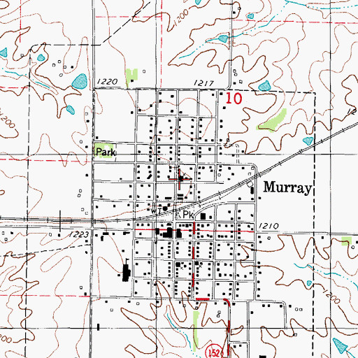 Topographic Map of Murray United Methodist Church, IA