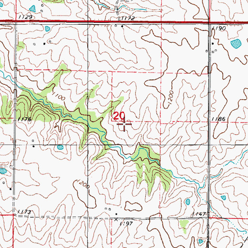 Topographic Map of Troy Cemetery, IA