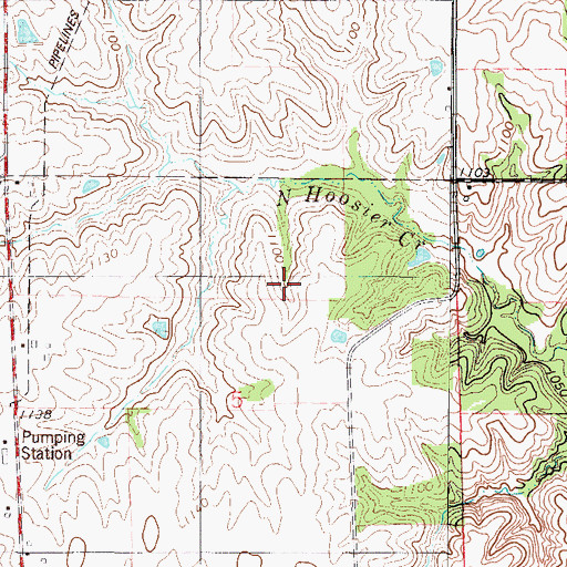 Topographic Map of Red Fern Timber Reserve, IA