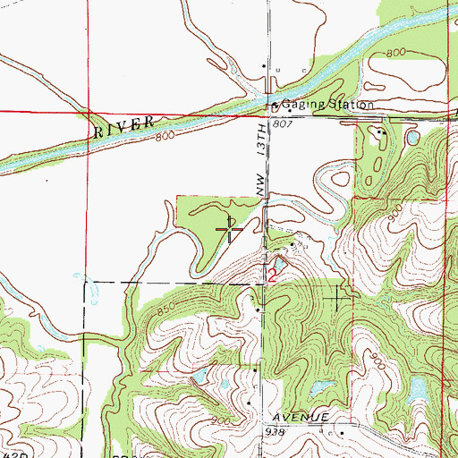 Topographic Map of Lundy Acres, IA
