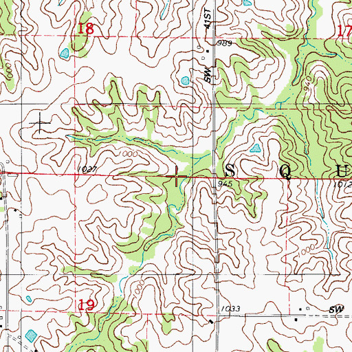 Topographic Map of Rolling Thunder Prairie, IA