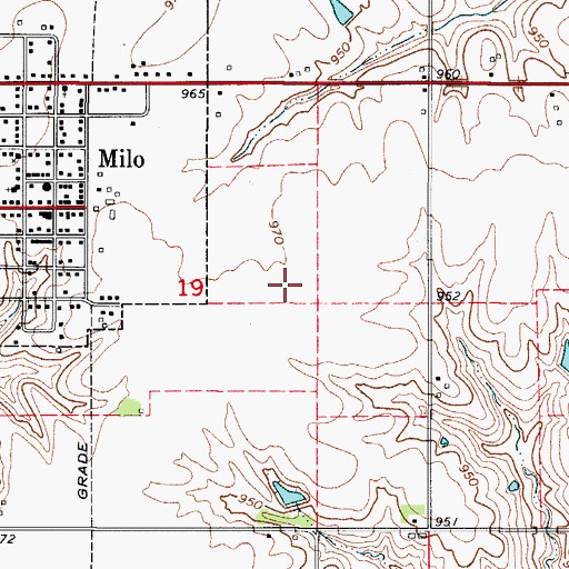 Topographic Map of Wisconsin Post Office (historical), IA
