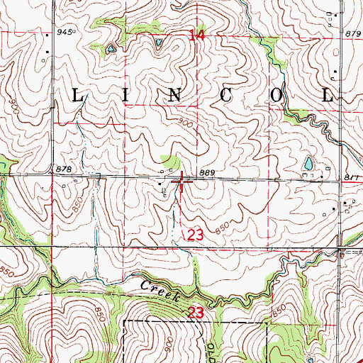 Topographic Map of Friends Grove Post Office (historical), IA