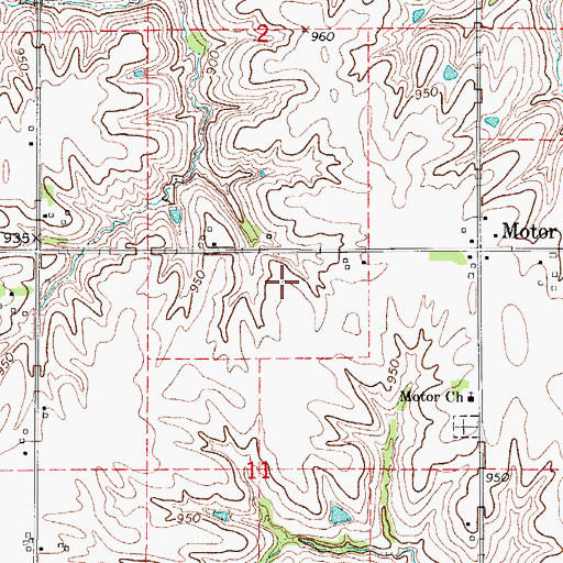 Topographic Map of Felix Post Office (historical), IA