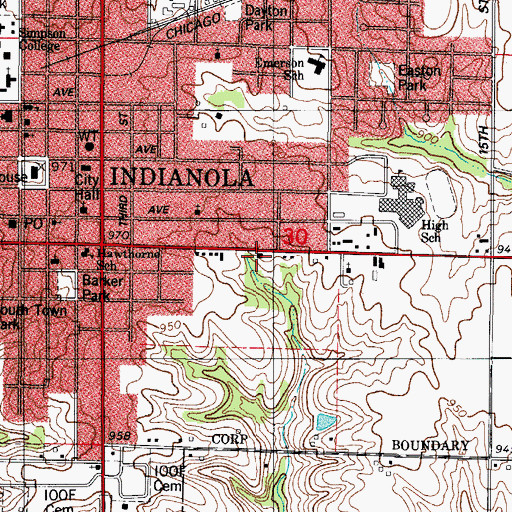 Topographic Map of ANP Foot and Ankle Clinic, IA
