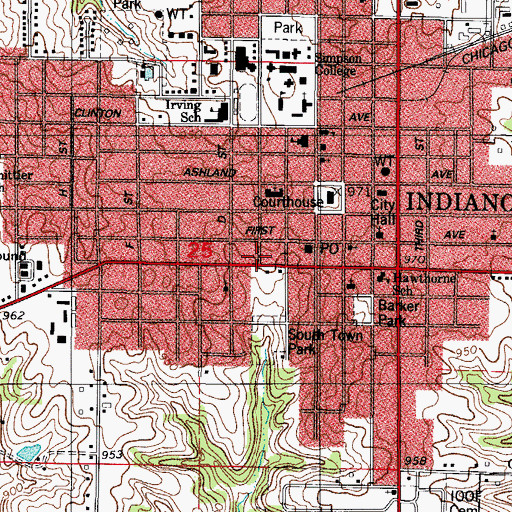Topographic Map of Family Practice Clinic, IA