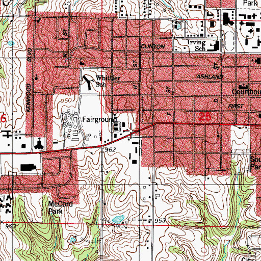 Topographic Map of Butler Chiropractic Clinic, IA