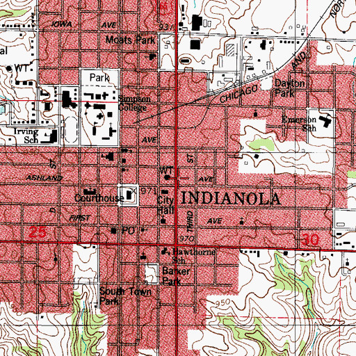 Topographic Map of Family Chiropractic Center, IA