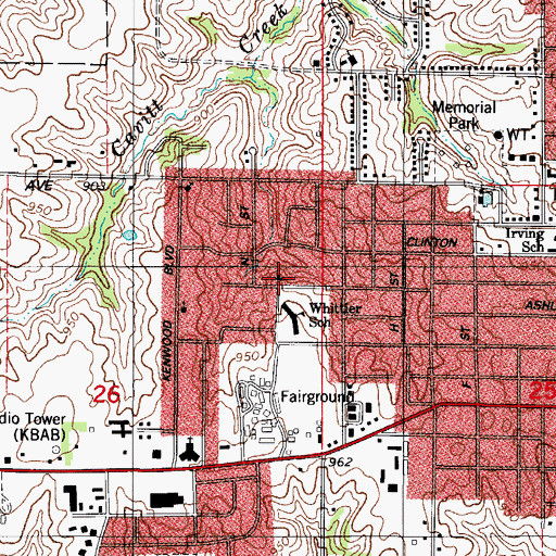 Topographic Map of Redeemer Lutheran Church, IA