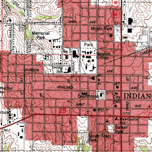 Topographic Map of The Church of Jesus Christ of Latter Day Saints, IA