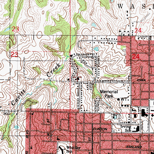 Topographic Map of Saint Thomas Aquinas Church, IA