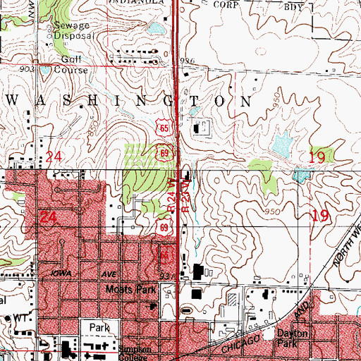 Topographic Map of House of Praise Family Church, IA