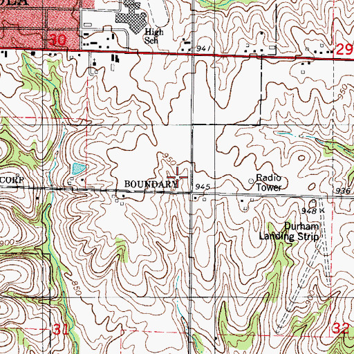 Topographic Map of Warren County Christian School, IA