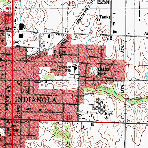 Topographic Map of McVay Trail, IA
