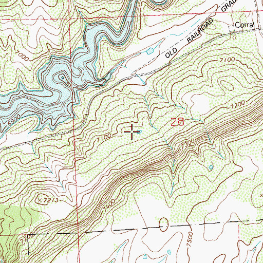 Topographic Map of Beaver Point Number Three Reservoir, CO