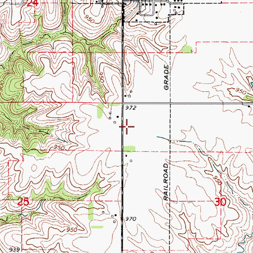 Topographic Map of Prairie View Preserve and Butterfly Garden, IA