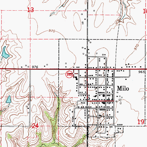 Topographic Map of Southeast Warren Primary Center, IA