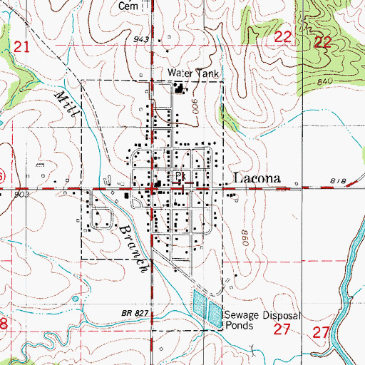 Topographic Map of Church of the Nazarene, IA