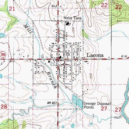 Topographic Map of United Methodist Church, IA