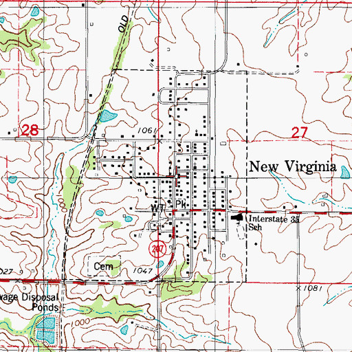 Topographic Map of Virginia Township Fire and Rescue Department, IA