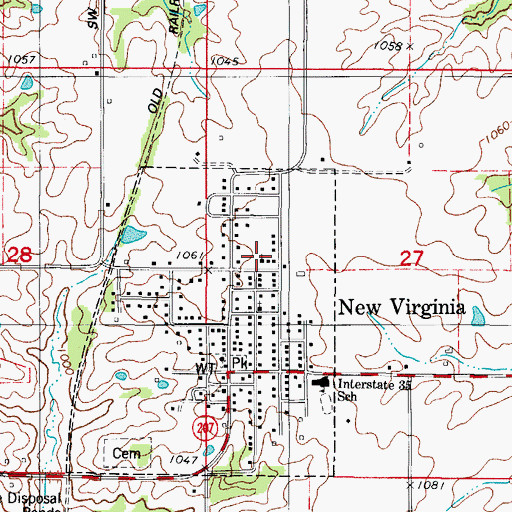 Topographic Map of Grace Baptist Church, IA