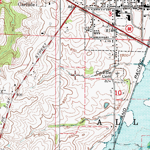 Topographic Map of Lindhardt Park, IA