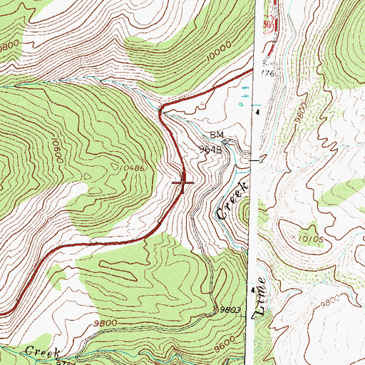 Topographic Map of Deer Creek Observation Point, CO