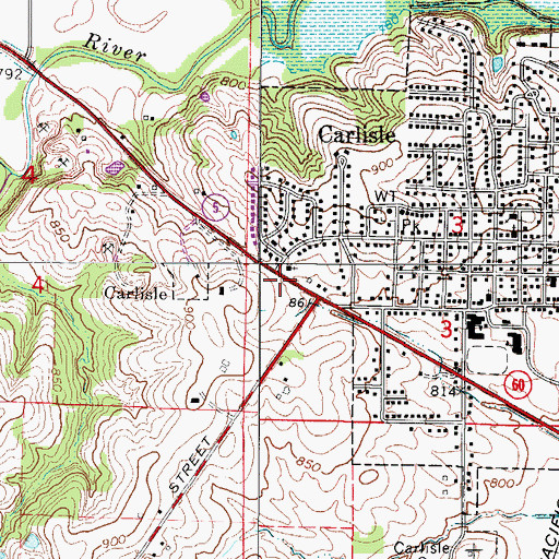 Topographic Map of Holy Cross Lutheran Church, IA