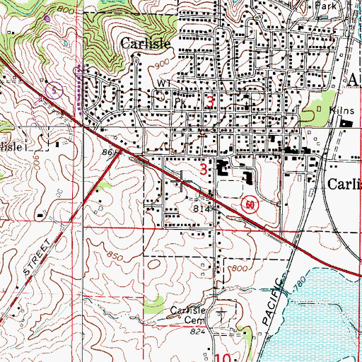 Topographic Map of Missionary Baptist Church, IA