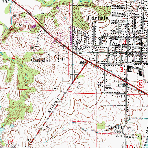 Topographic Map of Saint Elizabeth Seton Church, IA