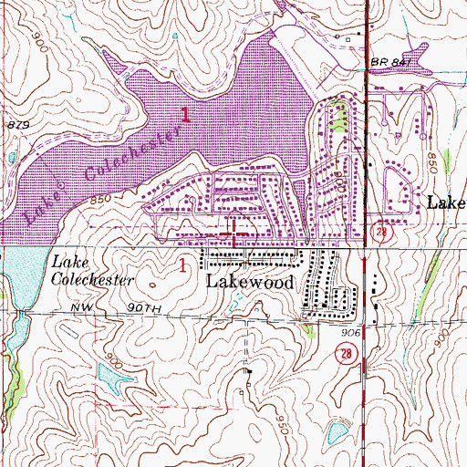 Topographic Map of New Life Lutheran Church, IA