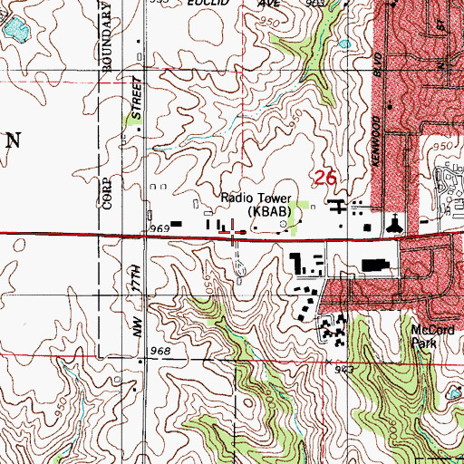 Topographic Map of First Apostolic Church, IA