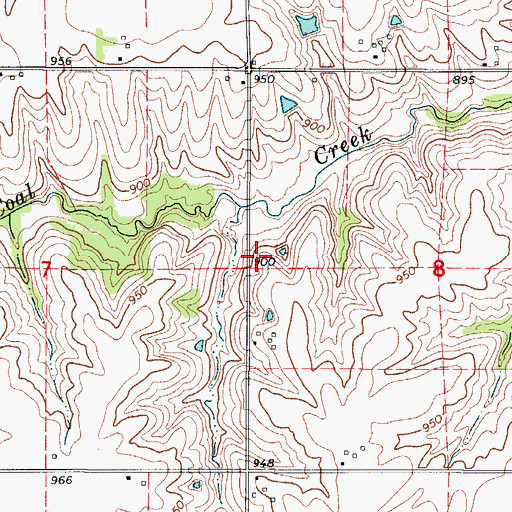 Topographic Map of Lacey Cemetery, IA